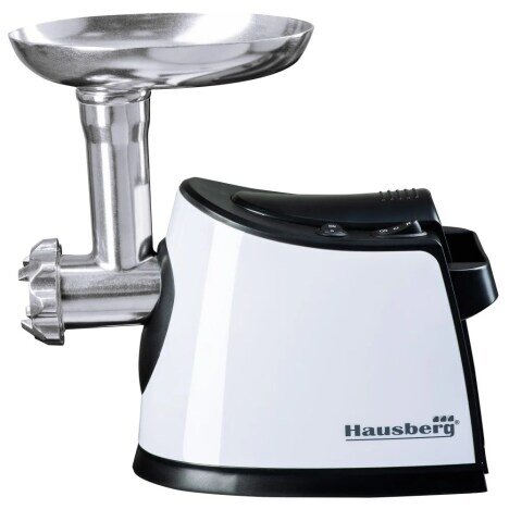 Masina de tocat carne Hausberg HB-3440A, 1600 W, capacitate 1kg/min, functie inversa, Alb